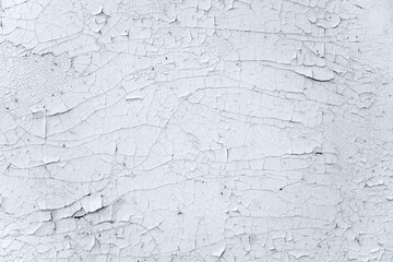 Abstract weathered grunge cracked white paint wall background
