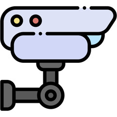 Vector Icon CCTV Camera, Security Camera, Building, Technology, Surveillance, Security