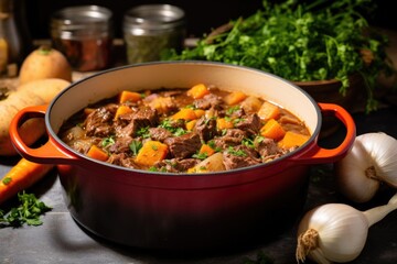 large pot filled with a homemade stew