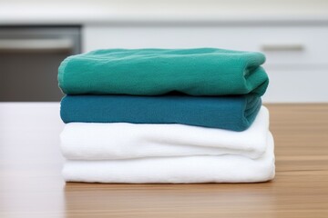 Fototapeta na wymiar a towel for two folded in half