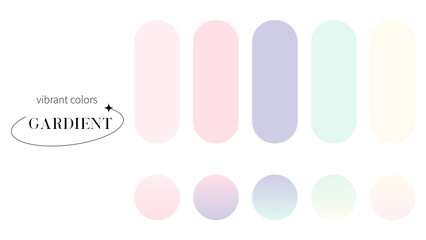  vibrant colorful gradients swatches set
