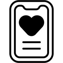 Vector Icon Smartphone, Dating App, Phone, Love, Online, Application