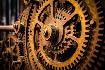 rust-free gears pictured inside an aged clock