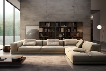 Fototapeta premium modern living room, Generative AI