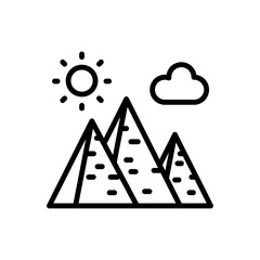 Egyptian Pyramids icon in vector. Illustration