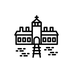 Fototapeta premium Auschwitz icon in vector. Illustration