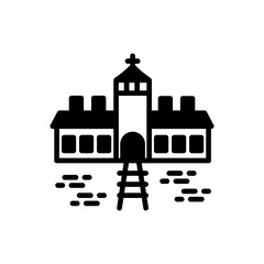 Obraz premium Auschwitz icon in vector. Illustration