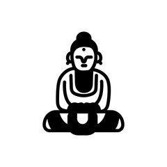 Buddah icon in vector. Illustration