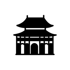 Forbidden City icon in vector. Illustration