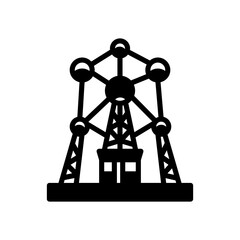 Atomium icon in vector. Illustration