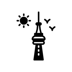 CN Tower icon in vector. Illustration