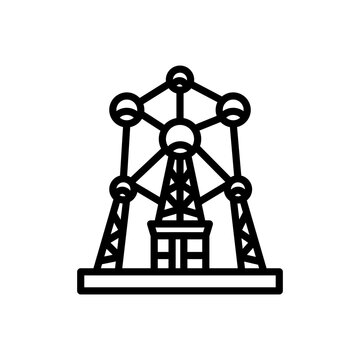 Atomium icon in vector. Illustration