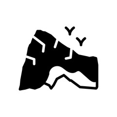 Rock of Gibraltar icon in vector. Illustration