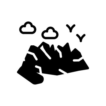 Vinson Massif icon in vector. Illustration