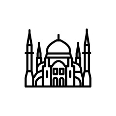 Agia Sophia icon in vector. Illustration