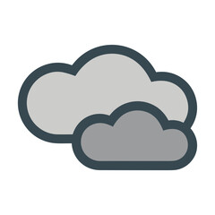 Cloud storage icon symbol vector image. Illustration of the database server hosting cloud system digital design image