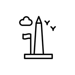 Washington Monument icon in vector. Illustration