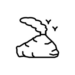 Mount Etna icon in vector. Illustration