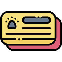 Vector Icon Card, Membership, Id Card, Identification, Paw Print, Animals