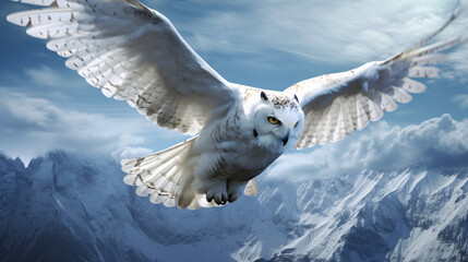 Majestic white owl