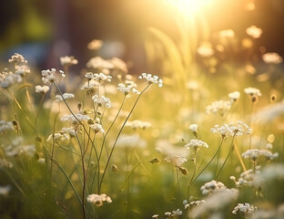 
Sunny Meadow with Flowers Morning Look
