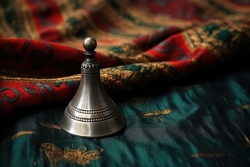 a tibetan bell on a soft cloth