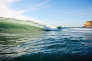 progressing waves approaching the seashore