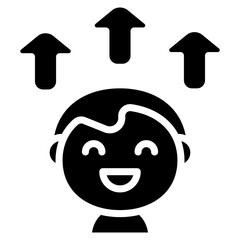 Vector Icon Growth, Avatar, Man, Person, Finance And Business, Up