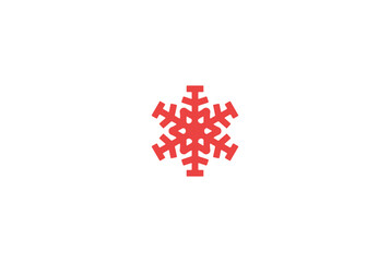 snowflake icon, decoration for christmas, vector graphics on a white background