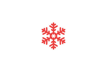 snowflake icon, decoration for christmas, vector graphics on a white background