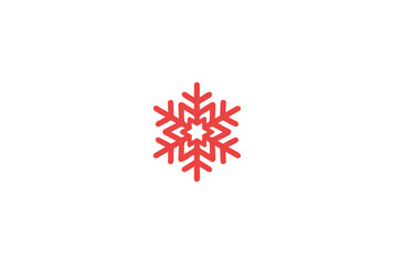 snowflake icon, decoration for christmas, vector graphics on a white background