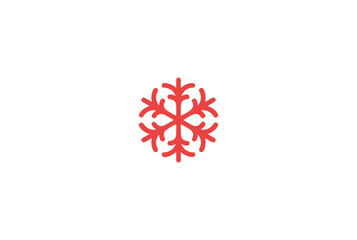 snowflake icon, decoration for christmas, vector graphics on a white background
