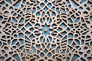 detailed view of an islamic geometric pattern found in decorations