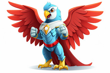 vector illustration design of a bird superhero character