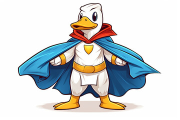 vector illustration design for the superhero character of a duck