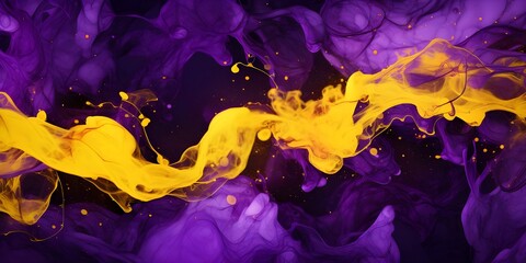 abstract liquid purple and yellow background
