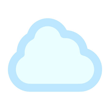 Cloud storage icon symbol vector image. Illustration of the database server hosting cloud system digital design image