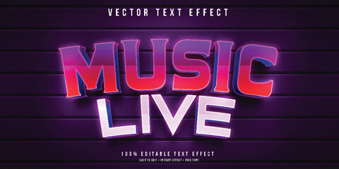 Music live 3d editable text effect