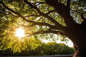 a tree where one branch blocks the sunlight for another