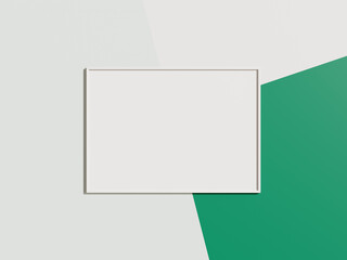 Minimal picture poster frame mockup on abstract wall wallpaper