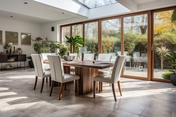 Fototapeta na wymiar Home interior design of modern dining room
