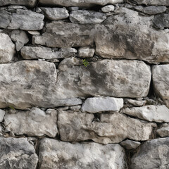 Fototapeta premium Stone wall, brick mansory cartoon repeat pattern rough textured tile