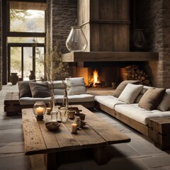 Home interior design of classic living room