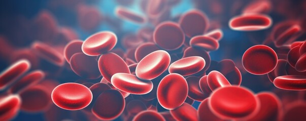 red blood cells medical background banner