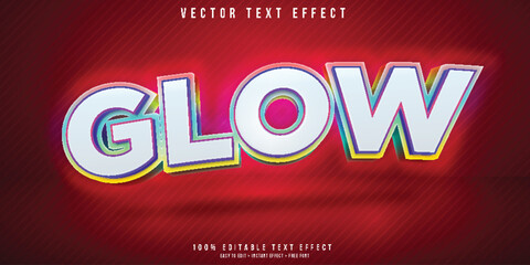 Glow 3d editable text effect