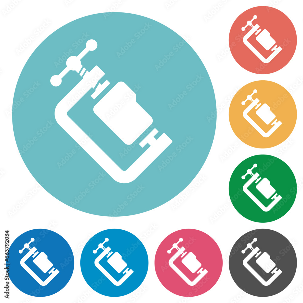 Poster folder compression solid flat round icons