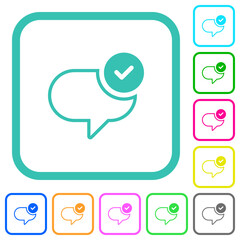 Message sent vivid colored flat icons