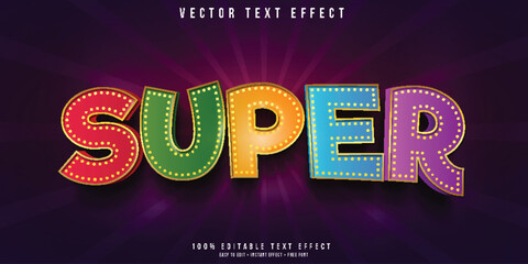 Super colorful 3d editable text effect 