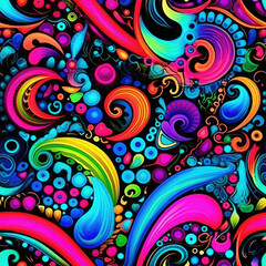 Ornate doodles mandala colorful zentangle abstract ethnic tribal cartoon repeat pattern happy hippy psychedelic trippy
