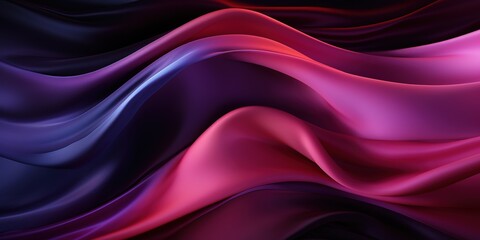 Obraz premium Abstract black purple magenta background. Silk satin. Plum color. Gradient. Dark elegant background with space for design. Soft wavy folds.